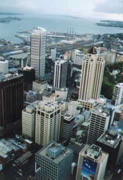 Downtown Auckland as seen from the Sky Tower.