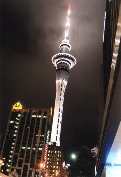 Auckland's Skytower in its full glory.