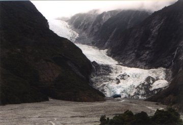 The terminal face of Franz Josef Glacier
